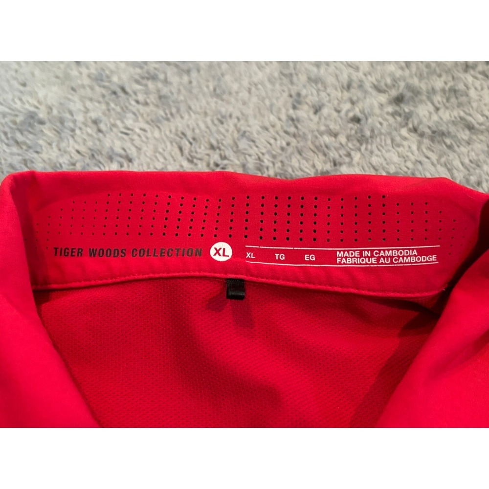 Nike Tiger Woods Collection Golf Polo Shirt Mens XL Red Performance Embroidered - Picture 2 of 8